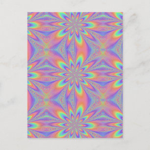 Pastel Chains Pattern Postcard