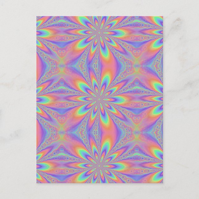 Pastel Chains Pattern Postcard (Front)