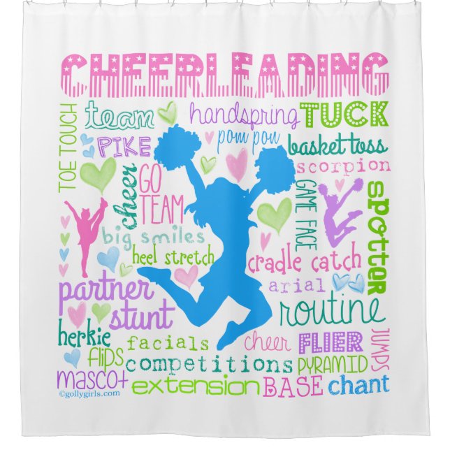 Pastel Cheerleading Words Typography (Front)