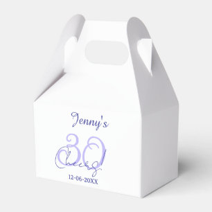 Pastel cheers 30th birthday purple elegant name da favor box