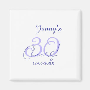 Pastel cheers 30th birthday purple elegant name da magnet