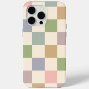 Pastel Chequered Geometric Retro Seamless Pattern iPhone 15 Pro Max Case