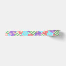 Pastel Chequered Stripe Bow Polkadot Geometric