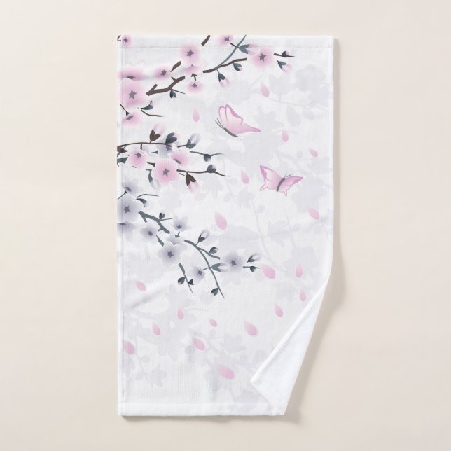 Pastel Cherry Blossom Landscape Hand Towel (Hand Towel)