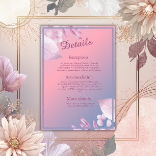 pastel cherry blossom sakura wedding  enclosure card