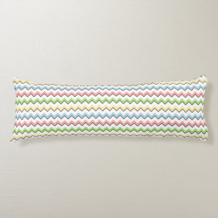 Pastel Chevron-Drop Shadow by Shirley Taylor Body Pillow