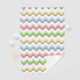 Pastel Chevron-Drop Shadow by Shirley Taylor Golf Towel
