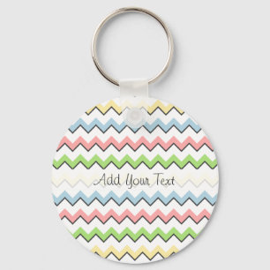 Pastel Chevron-Drop Shadow by Shirley Taylor Keychain