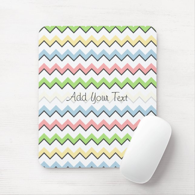 Pastel Chevron-Drop Shadow by Shirley Taylor Mouse Pad (With Mouse)
