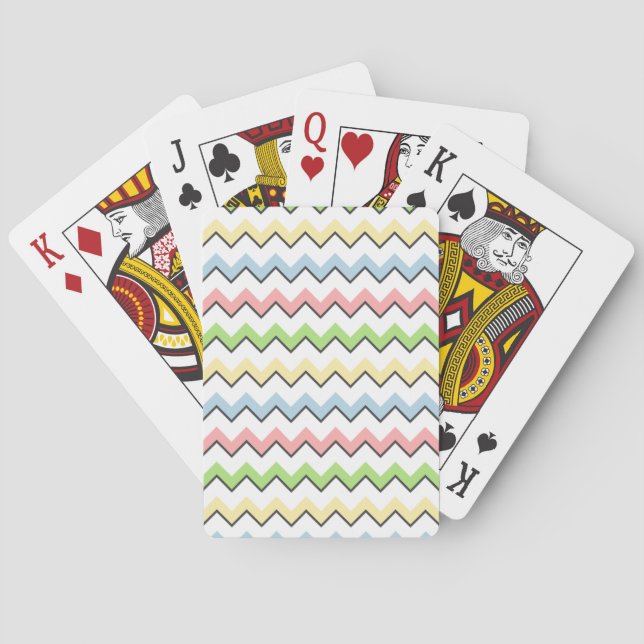 Pastel Chevron-Drop Shadow by Shirley Taylor Playing Cards (Back)