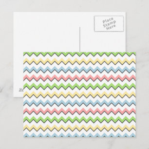 Pastel Chevron-Drop Shadow by Shirley Taylor Postcard