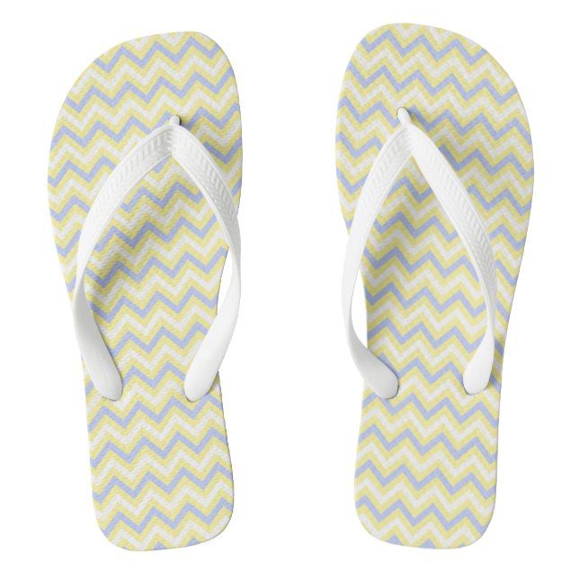 Pastel Chevron Pattern Flip Flops (Footbed)
