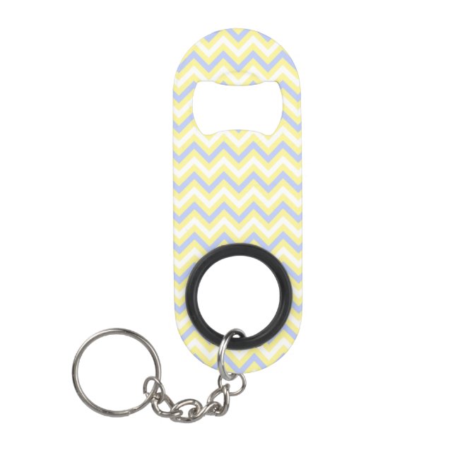 Pastel Chevron Pattern Mini Bottle Opener (Front)