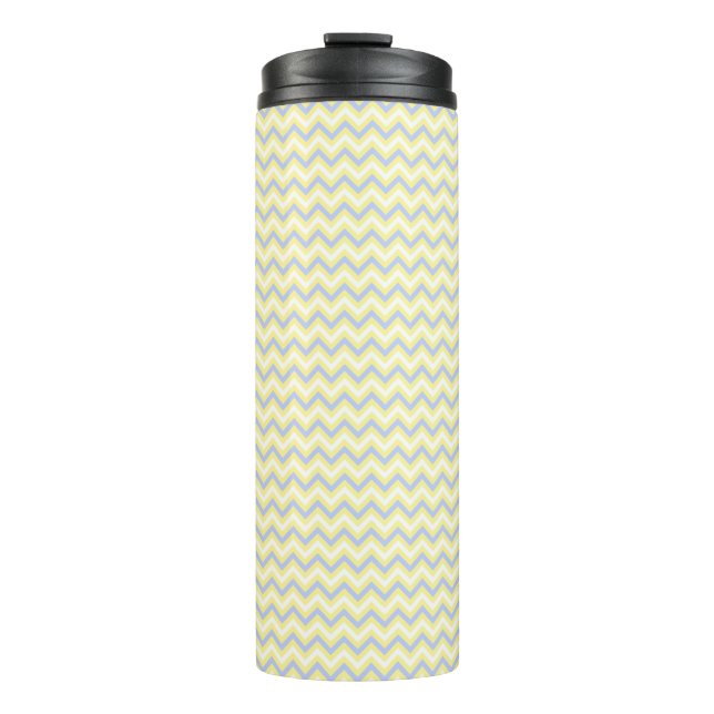 Pastel Chevron Pattern Thermal Tumbler (Front)