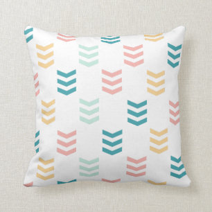 Pastel Chevron Pattern Throw Pillow