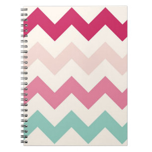 Pastel chevron zigzag preppy zig zag pattern chic notebook