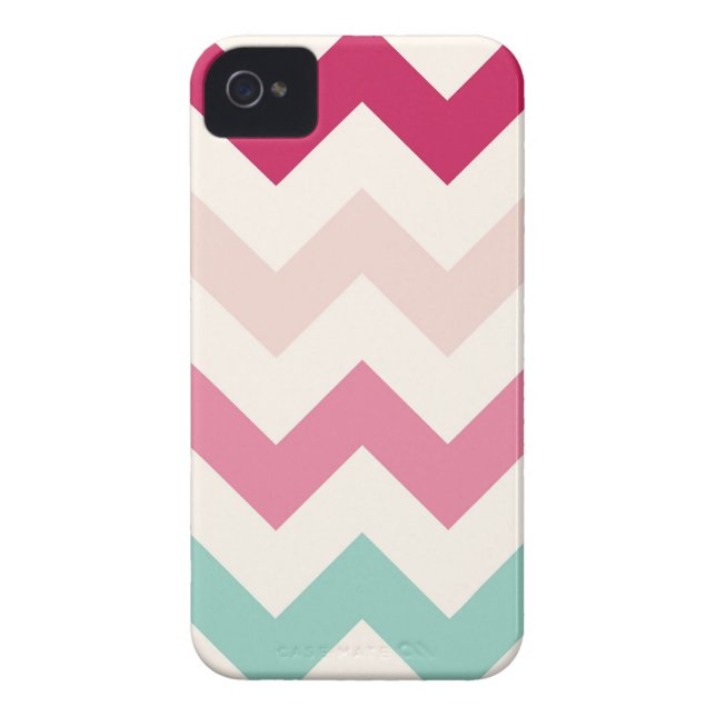 Pastel chevron zigzag stripes zig zag pattern chic Case-Mate iPhone case (Back)