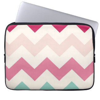 Pastel chevron zigzag stripes zig zag pattern chic laptop sleeve