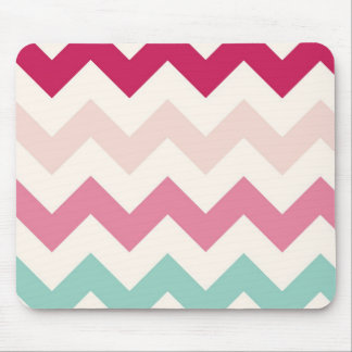 Pastel chevron zigzag stripes zig zag pattern chic mouse pad