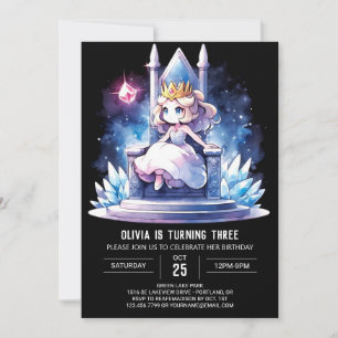 Pastel Children Princess Birthday Invitation