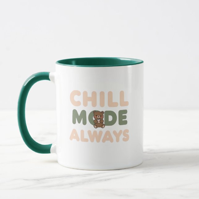 Pastel "Chill Mode Always" Quote Mug (Left)