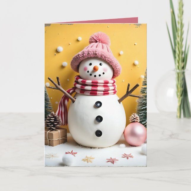 Pastel Christmas - Folded Greeting Card  (Front)