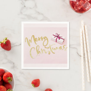 Pastel Christmas Napkins – Cocktail Napkin Set