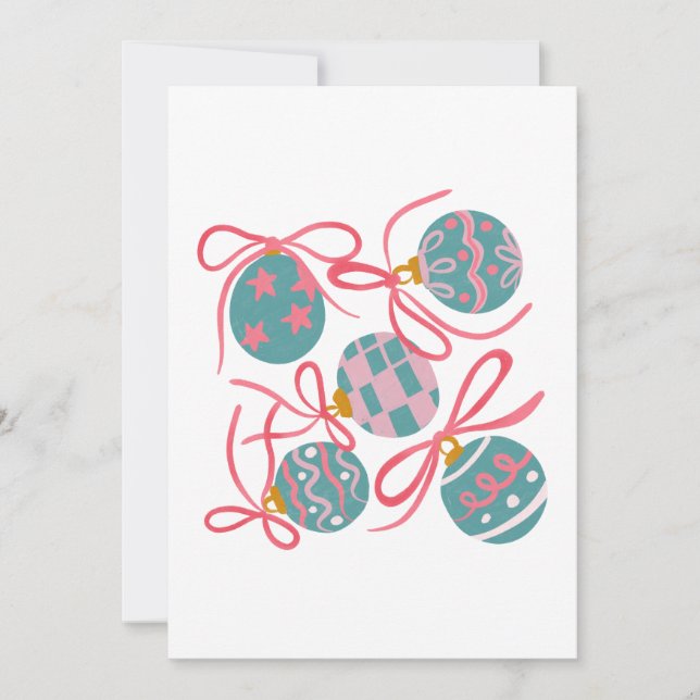 Pastel Christmas Party Invitation (Devant)
