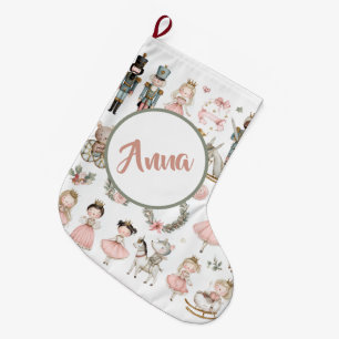 Pastel Christmas Pattern Custom Name Stocking