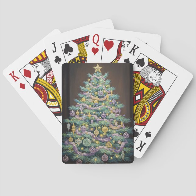 Pastel Christmas Playing Cards (Back)