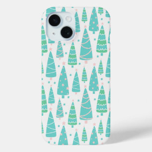 Pastel Christmas Tree Forest iPhone 15 Case