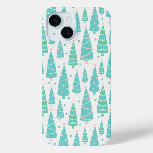 Pastel Christmas Tree Forest Case-Mate iPhone Case (Back)