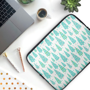 Pastel Christmas Tree Forest Laptop Sleeve