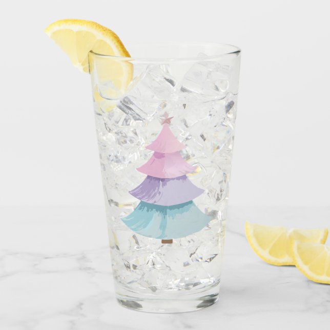 Pastel Christmas Tree Glass (Front Ice)