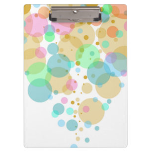 Pastel Circles Abstract Modern Design Clipboard