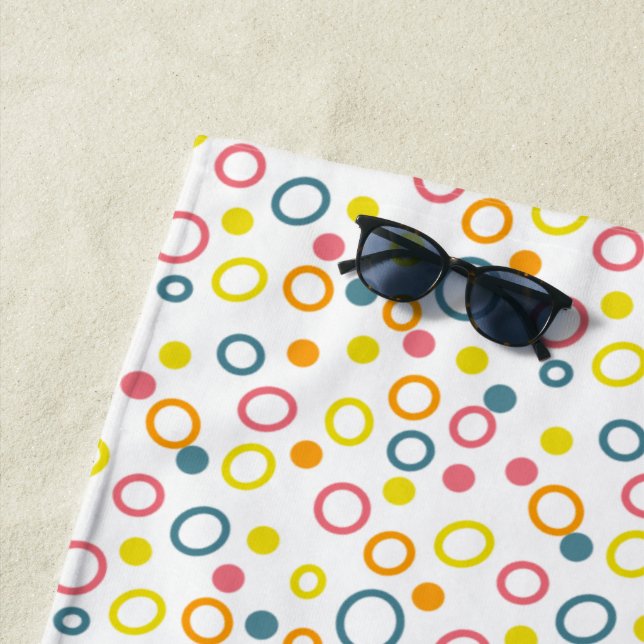 Pastel Circles Beach Towel (In Situ)