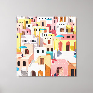 Pastel Cityscape Canvas Print