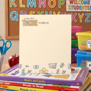 Pastel clipart Teacher appreciation retro  Notepad