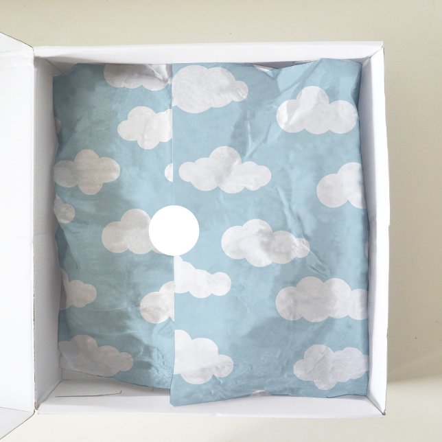 Pastel Clouds Asthetic Baby Blue And White  Tissue Paper (Creator Uploaded)