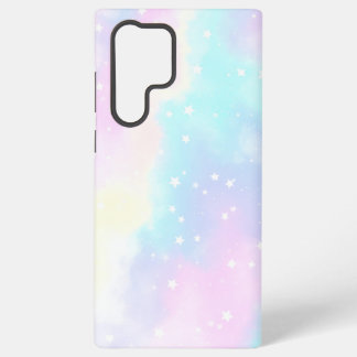 Pastel Cloudy Sky with Stars Dreamy Design Samsung Galaxy Case