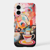 Pastel Coffee Geometry – Retro Café Style