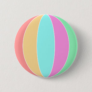 Pastel Color Beach Ball 2 Inch Round Button
