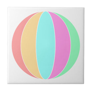 Pastel Color Beach Ball Tile