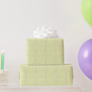 Pastel Color Dots And Tapered Lines Pattern Art Wrapping Paper