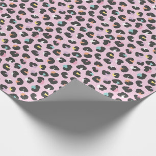 Pastel color leopard spots wrapping paper