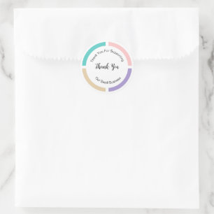 Pastel Color Trendy Thank You Sticker Labels
