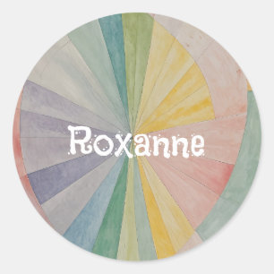 Pastel Color Wheel Odyssey Personalised Classic Round Sticker