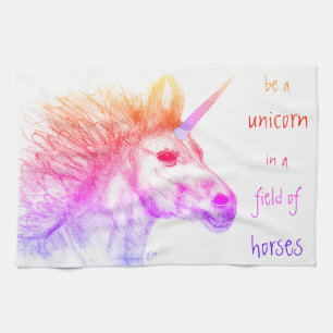 Pastel coloré Rainbow Unicorn serviette de cuisine