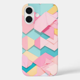 Pastel Colored 3D Paper Pattern Phone Case