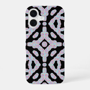 Pastel Colored Squiggly Discs Symmetrical Pattern iPhone 16 Case